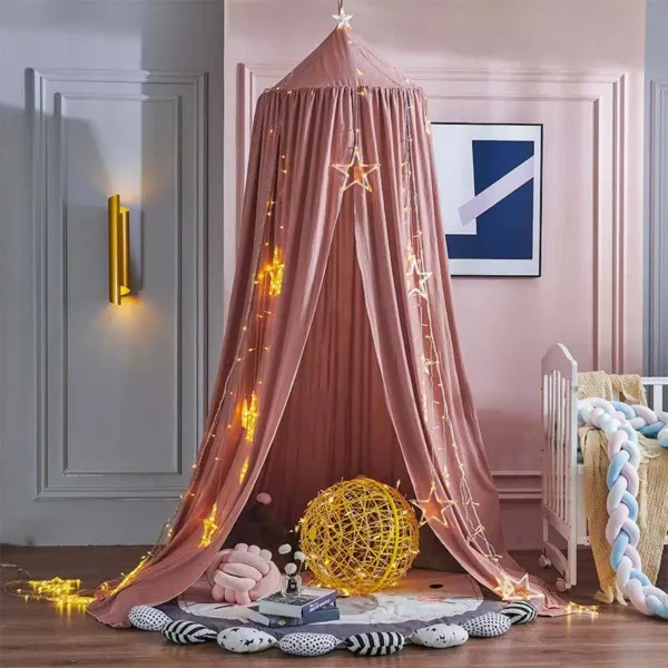 Ciel de lit rose bonbon